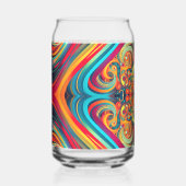 Kleurengolf-fusie – Moderne abstracte wervelende k Blikvorm Glas (Achterkant)