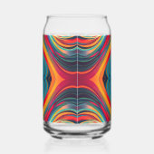 Kleurengolf-fusie – Moderne abstracte wervelende k Blikvorm Glas (Links)