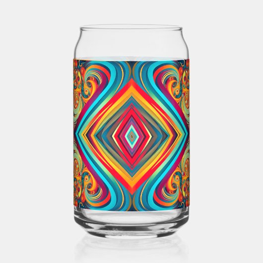 Kleurengolf-fusie – Moderne abstracte wervelende k Blikvorm Glas (Achterkant)