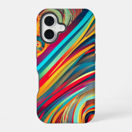 Kleurengolf Fusie – Moderne Abstracte Wervelende K iPhone 16 Hoesje