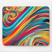 Kleurengolf Fusie – Moderne Abstracte Wervelende K Muismat (Voorkant)