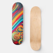 Kleurengolf Fusie – Moderne Abstracte Wervelende K Persoonlijk Skateboard (Voorkant)