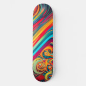 Kleurengolf Fusie – Moderne Abstracte Wervelende K Persoonlijk Skateboard (Voorkant)