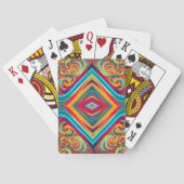 Kleurengolf Fusie – Moderne Abstracte Wervelende K Pokerkaarten (Achterkant)