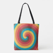 kleurengolfspiraal tote bag (Achterkant)