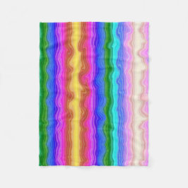 Kleurengolven Fleece Deken