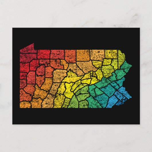 kleurengraafschappen uit pennsylvanië briefkaart (Voorkant)