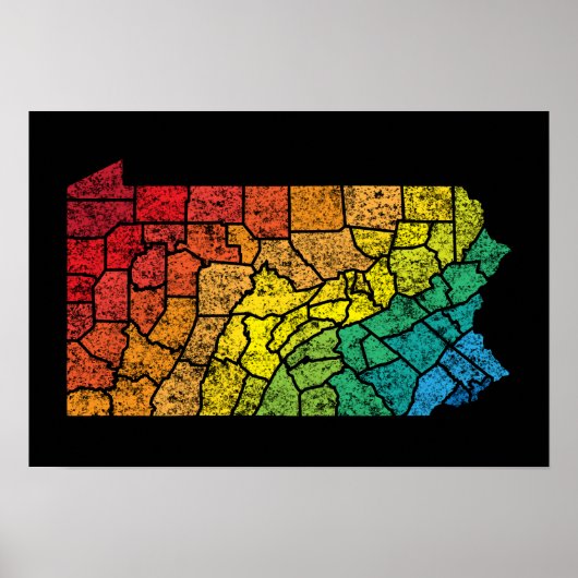kleurengraafschappen uit pennsylvanië poster (Voorkant)