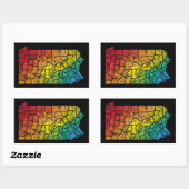 kleurengraafschappen uit pennsylvanië rechthoekige sticker (Vel)