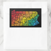 kleurengraafschappen uit pennsylvanië rechthoekige sticker (Tas)