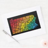 kleurengraafschappen uit pennsylvanië rechthoekige sticker (Envelop)