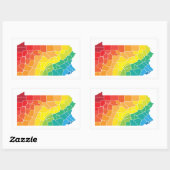 kleurengraafschappen uit pennsylvanië rechthoekige sticker (Vel)