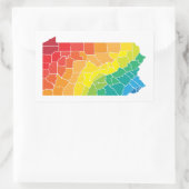 kleurengraafschappen uit pennsylvanië rechthoekige sticker (Tas)
