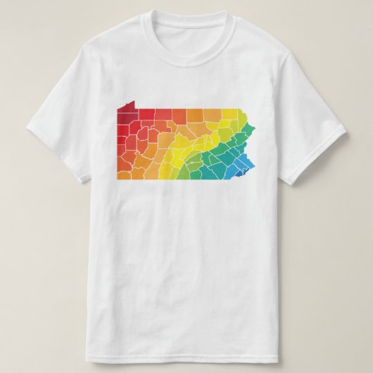 kleurengraafschappen uit pennsylvanië t-shirt (Design voorkant)