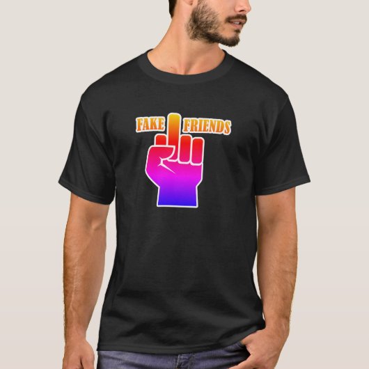 Kleurengradiënt Neppe Vrienden T-shirt (Voorkant)