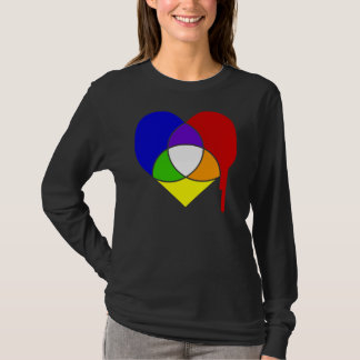 kleurengrafiek hart t-shirt