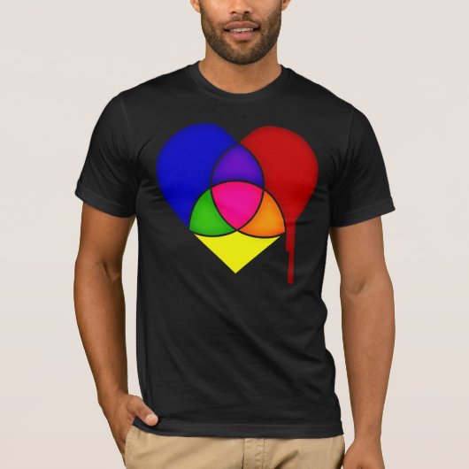 kleurengrafiek hart t-shirt (Voorkant)