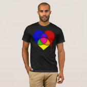 kleurengrafiek hart t-shirt (Voorkant volledig)