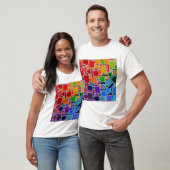 Kleurengrafiek regenboogcollage. Moderne Abstracte T-shirt (Unisex)