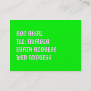 Kleurengroen effen visitekaartje