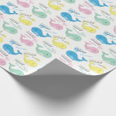 Kleurengwalvissen voor pasta's cadeaupapier (Hoek)