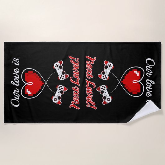 Kleurenhanddoek voor Valentijn Strandlaken (Voorkant)