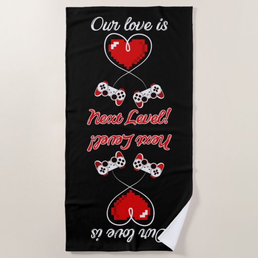 Kleurenhanddoek voor Valentijn Strandlaken (Voorkant)