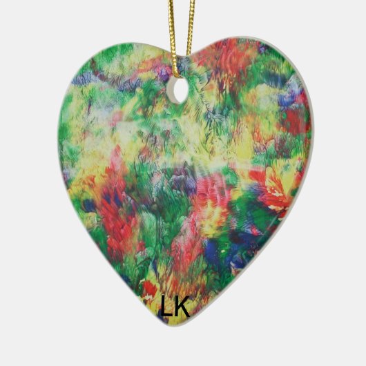 kleurenhart keramisch ornament (Links)