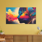 Kleurenhersenen Canvas Afdruk (Insitu (Woonkamer))