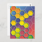 kleurenhexagon briefkaart (Voorkant / Achterkant)