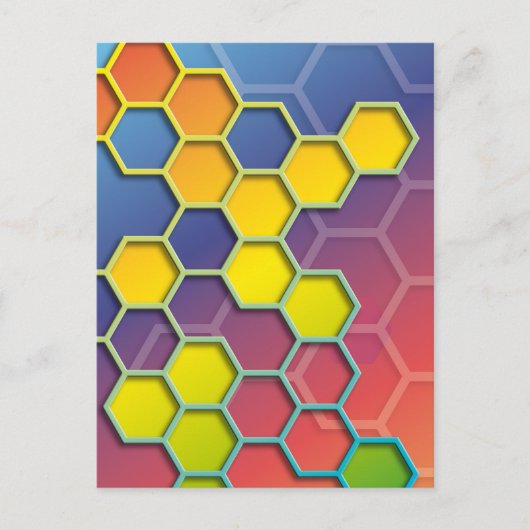 kleurenhexagon briefkaart (Voorkant)