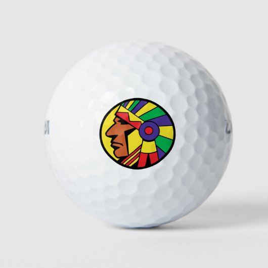 Kleurenhoofd Golfballen (Voorkant)
