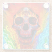 Kleurenhuid Glazen Onderzetter (Achterkant)