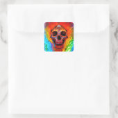 Kleurenhuid Vierkante Sticker (Tas)