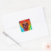 Kleurenhuid Vierkante Sticker (Envelop)