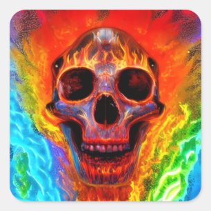 Kleurenhuid Vierkante Sticker