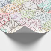 Kleurenhuis snijpatroon cadeaupapier (Hoek)