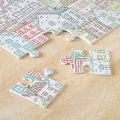 Kleurenhuis snijpatroon legpuzzel (Zijkant)