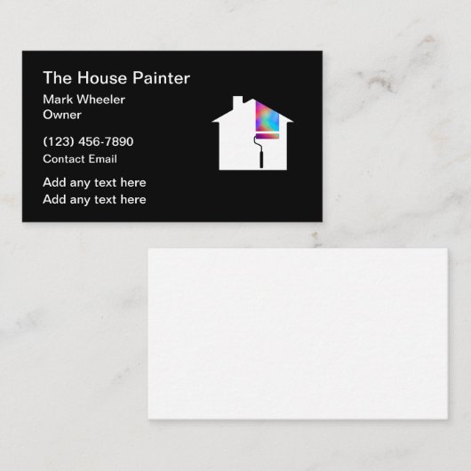 Kleurenhuis van het huis dat het Ontwerp van het L Visitekaartje (Voorkant / Achterkant)