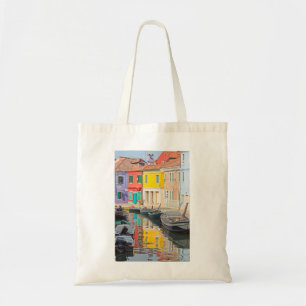 Kleurenhuizen op het eiland Burano Ital van Veneti Tote Bag