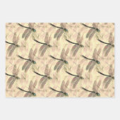 Kleurenillustratie van de libel inpakpapier vel (Voorkant 2)