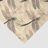 Kleurenillustratie van de libel tissuepapier (Detail)