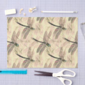 Kleurenillustratie van de libel tissuepapier (Craft)