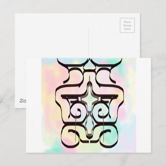 kleurenillustraties briefkaart (Voorkant / Achterkant)