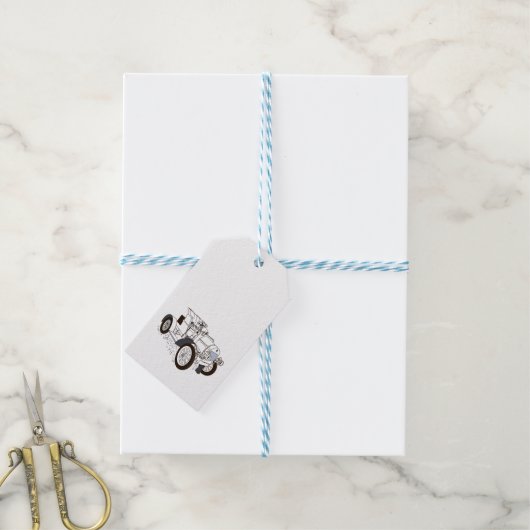 kleurenillustraties cadeaulabel (Met Touw)