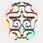 kleurenillustraties ronde sticker (Voorkant)