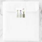 kleurenillustraties vierkante sticker (Tas)