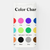 Kleurenkaart schoolleraar kinder kaart bewerkbaar spandoek (Verticaal)