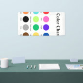 Kleurenkaart schoolleraar kinder kaart bewerkbaar spandoek (Beurs)