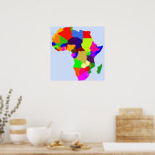 Kleurenkaart van het Poster van Afrika - Leeg (Keuken)